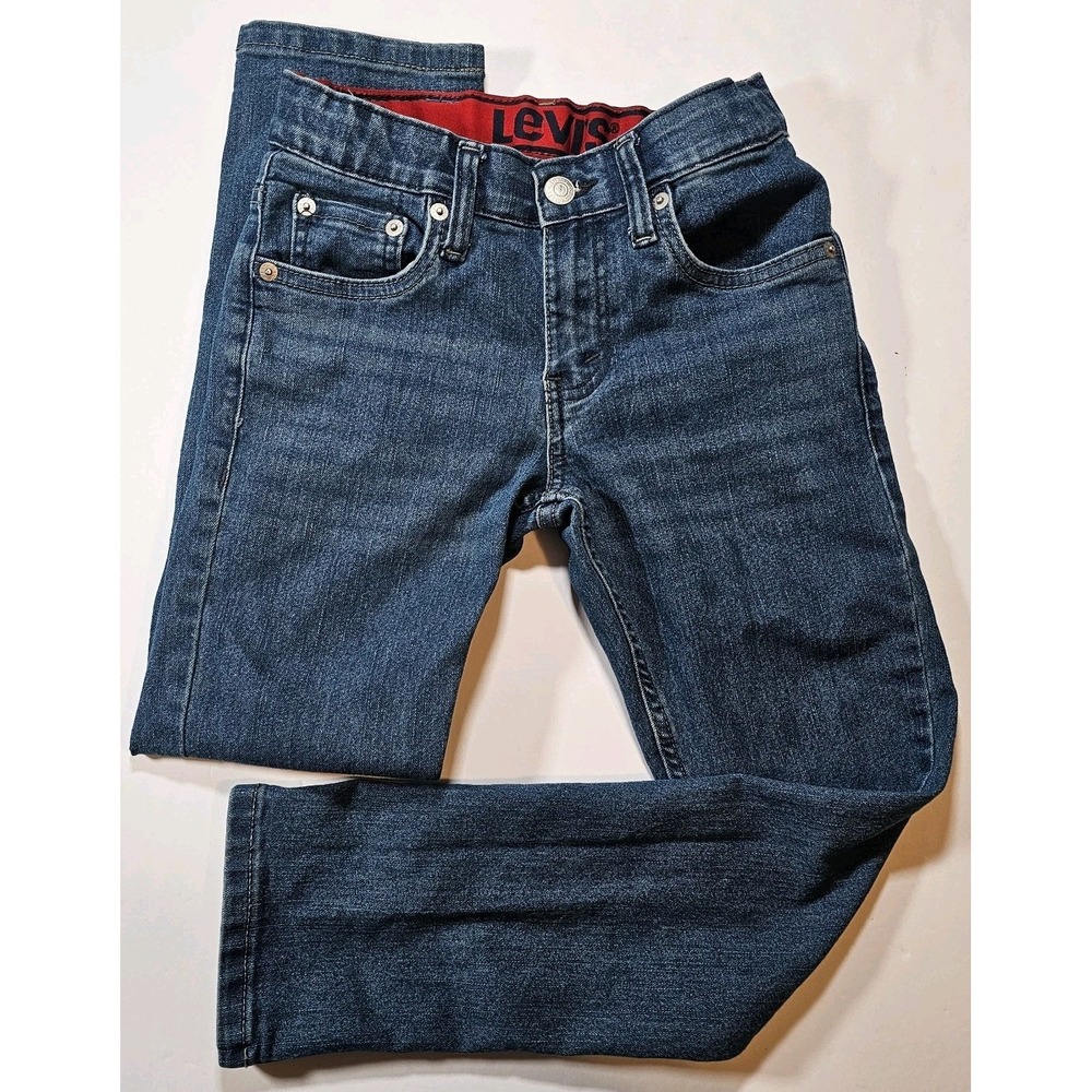 Levi's 511 Jeans Boys 8 Blue Denim Slim Flex Stretch‎ Straight Leg